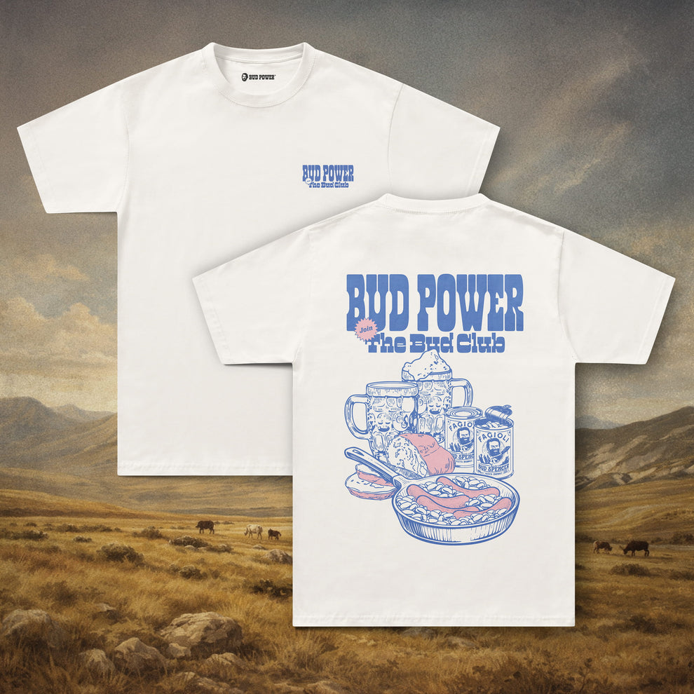 Bud Power - Beer & Sausage T-Shirt (Blue Print)