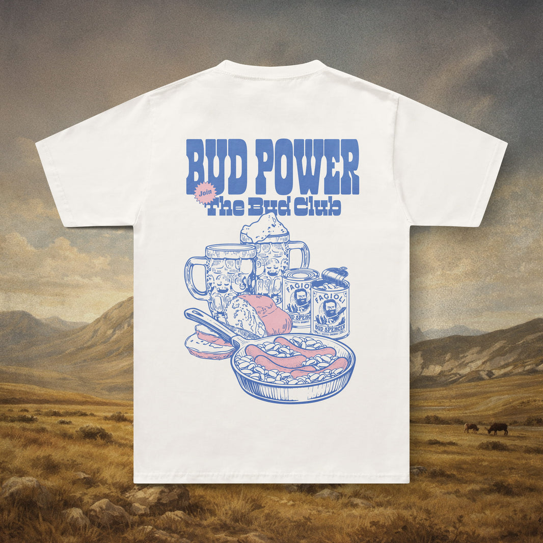 Bud Power - Beer & Sausage T-Shirt (Blue Print)