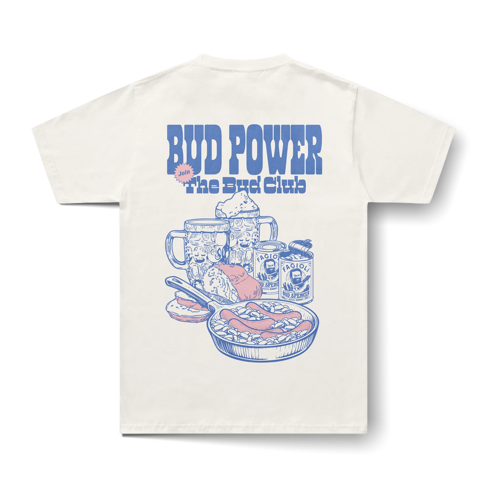 Bud Power - Beer & Sausage T-Shirt (Blue Print)